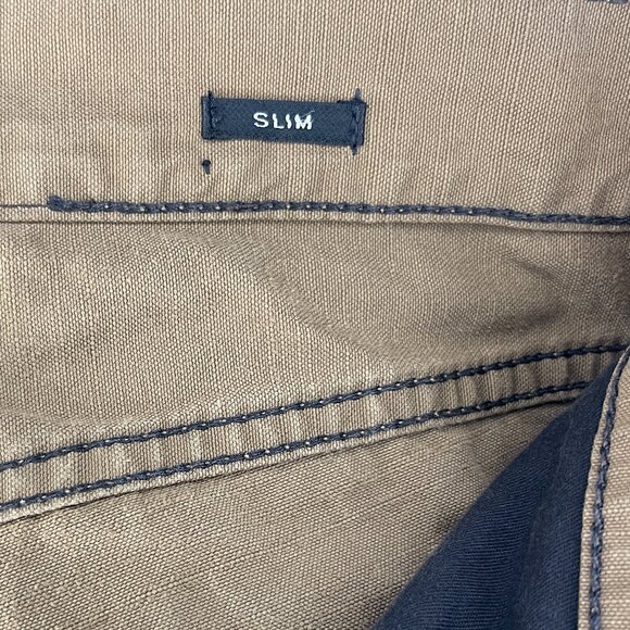 Ralph Lauren Men's Slim Fit Waxed Brown Pants Jeans! 34×32 - Picture 5 of 6